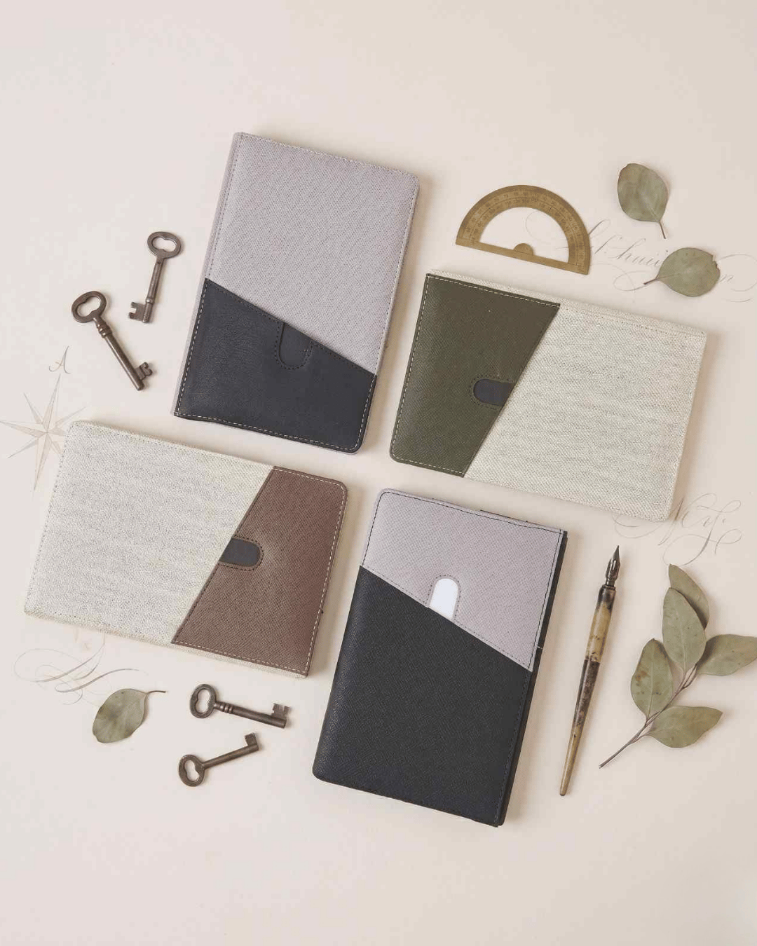 Hemp Dual Tone A5 Non-Dated Diary with Pocket