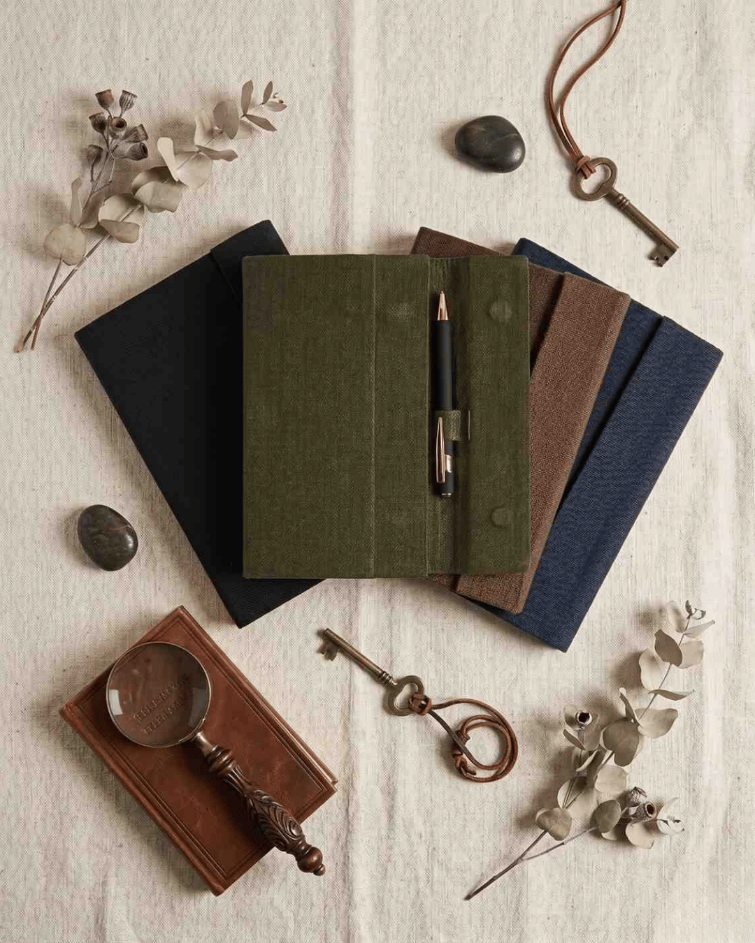 Hemp A5 Notebook Diary with Magnetic Flap Closure