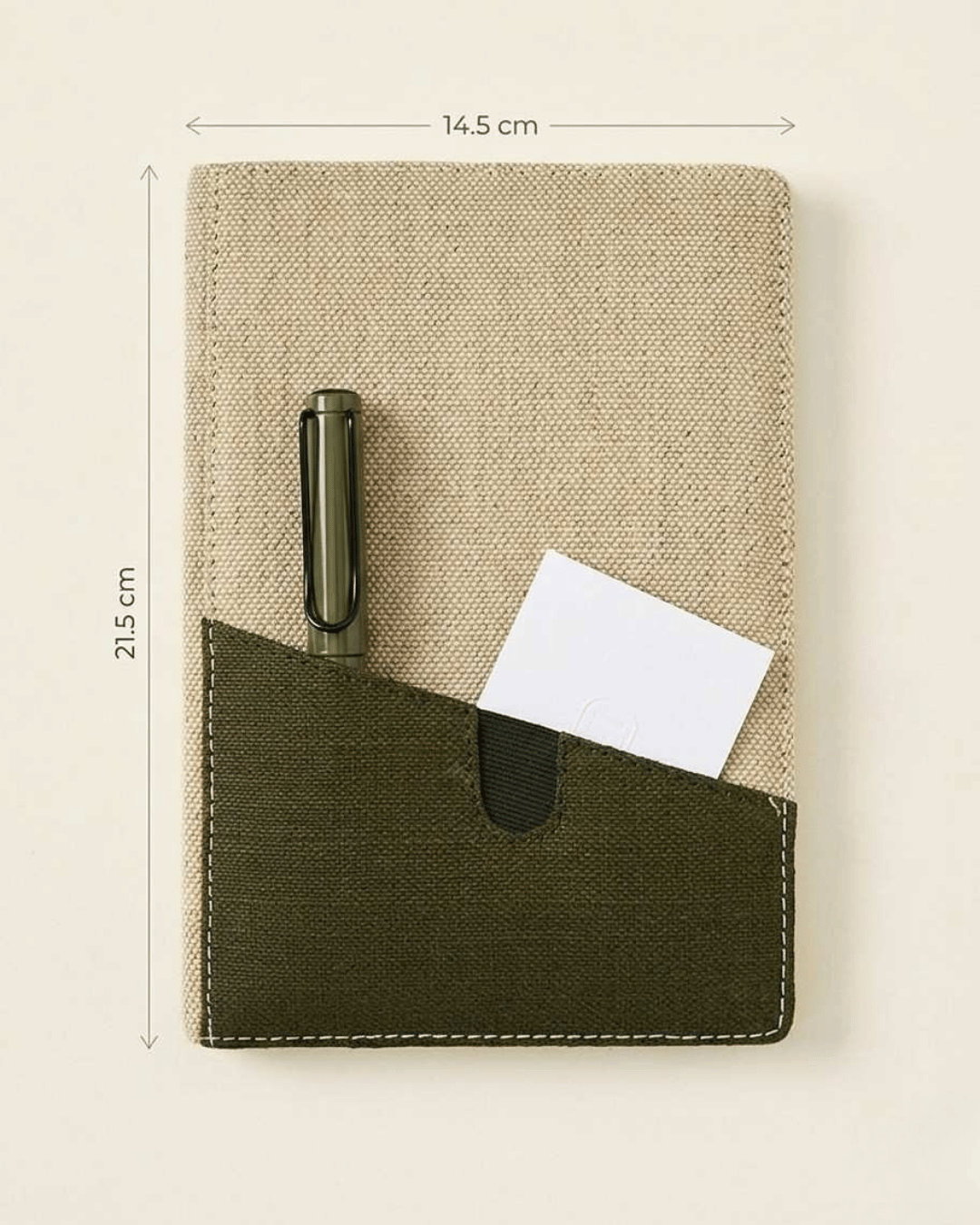 Hemp Dual Tone A5 Non-Dated Diary with Pocket