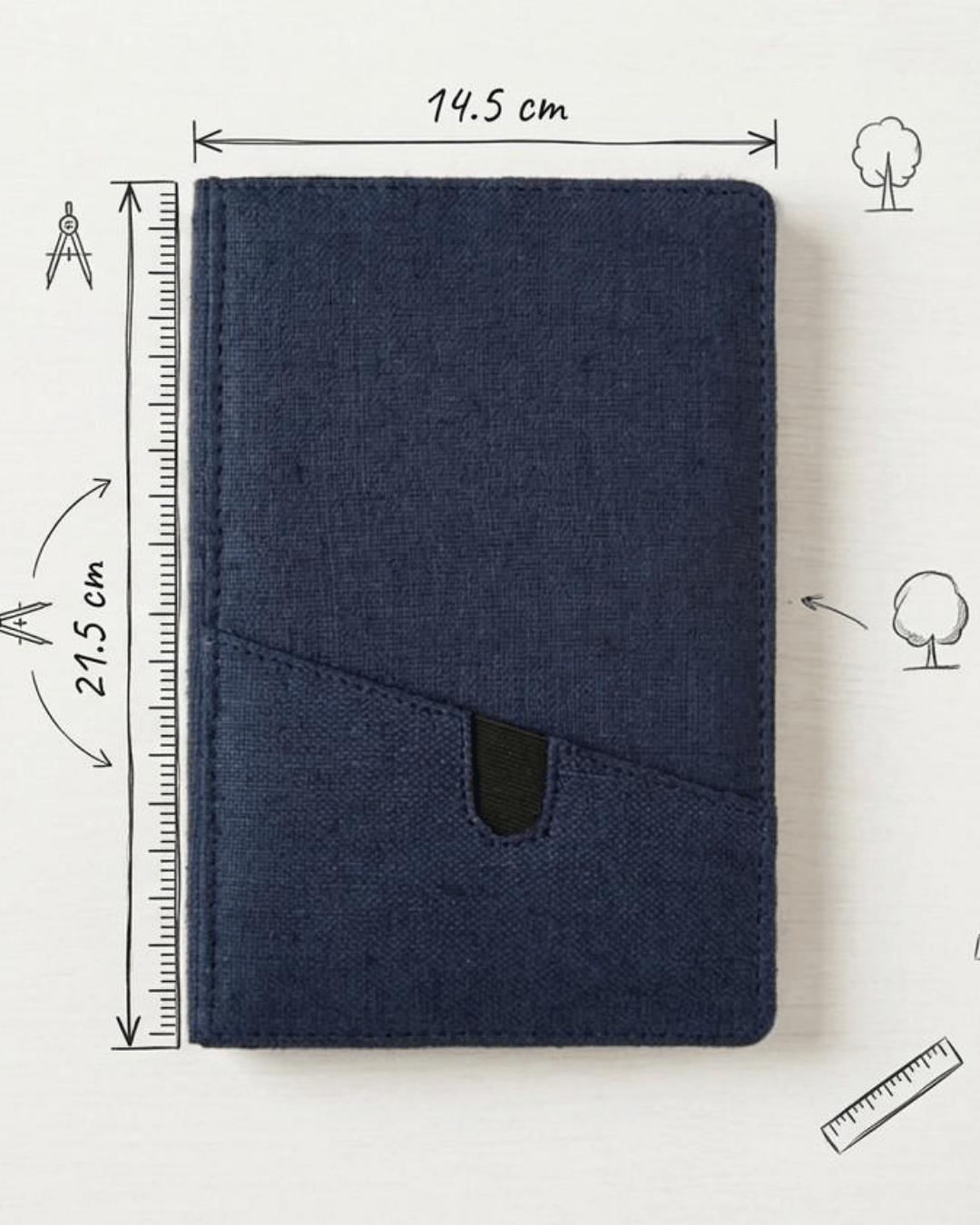 Hemp A5 Non-Dated Diary with Pocket