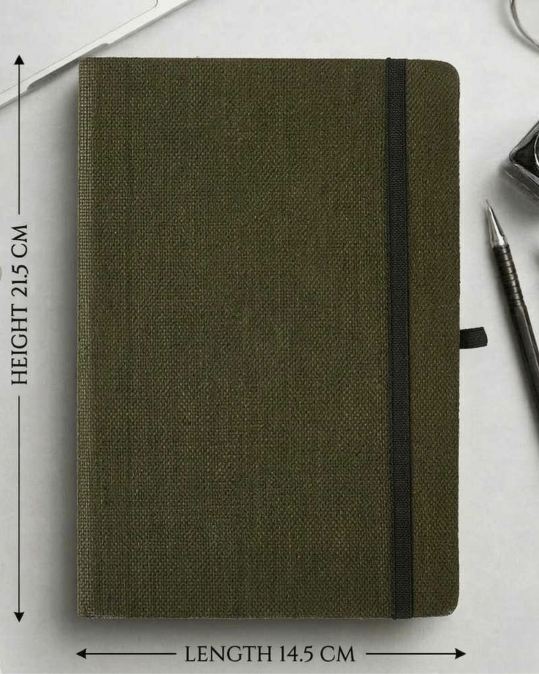 Hemp A5 Notebook Diary with Elastic Lock and Pen Loop image 2