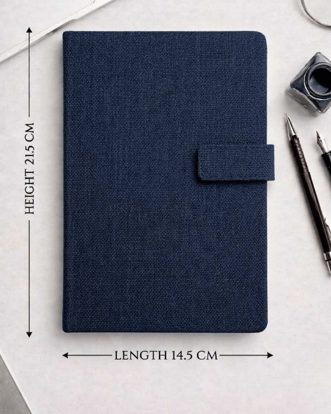 Hemp A5 Notebook Diary with Button Flap Closure image 2