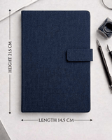 Hemp A5 Notebook Diary with Button Flap Closure