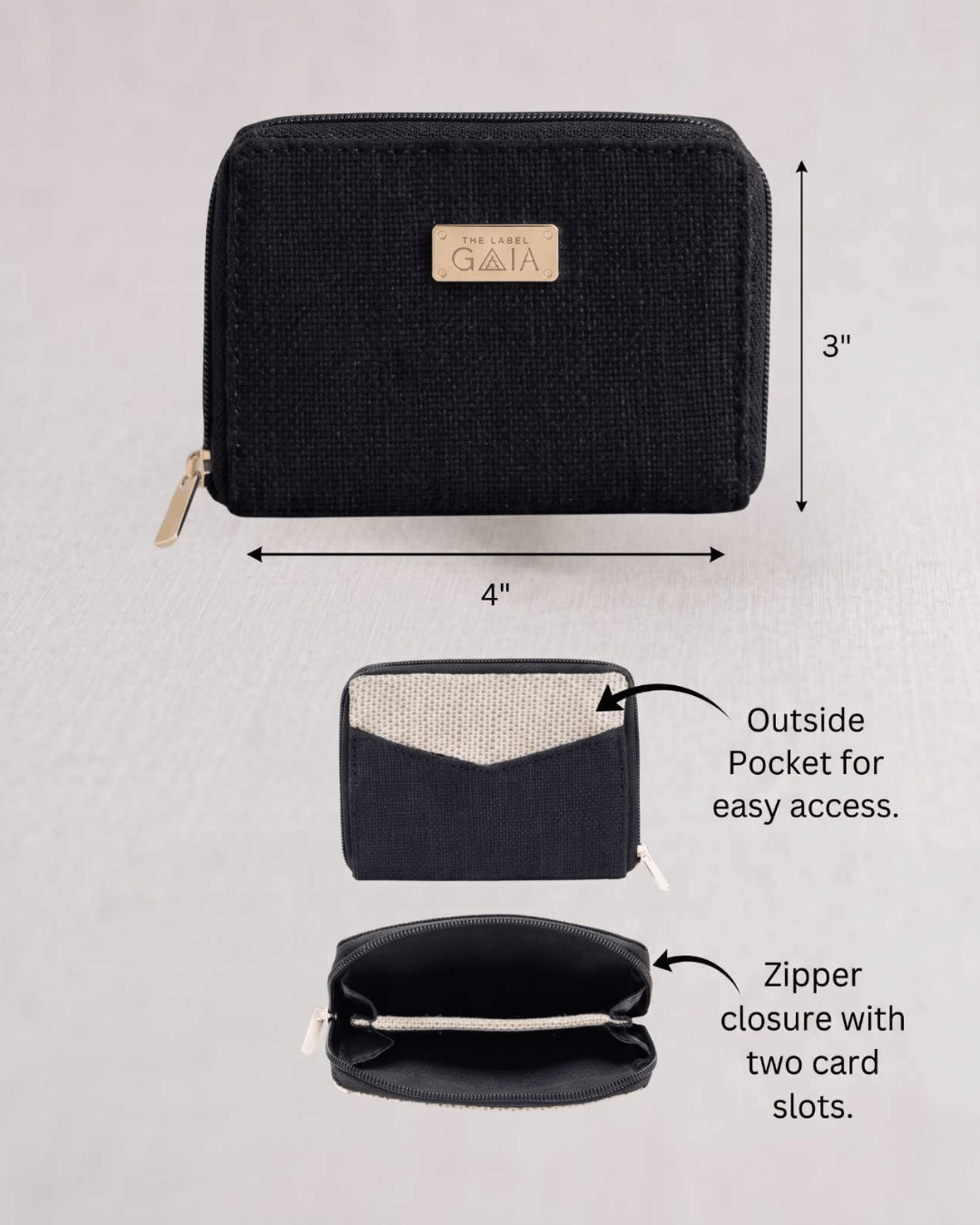 Hemp Dual Tone Card Holder
