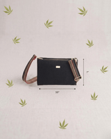 Hemp Double Pocket Sleek Sling Bag