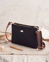 Hemp Double Pocket Sleek Sling Bag