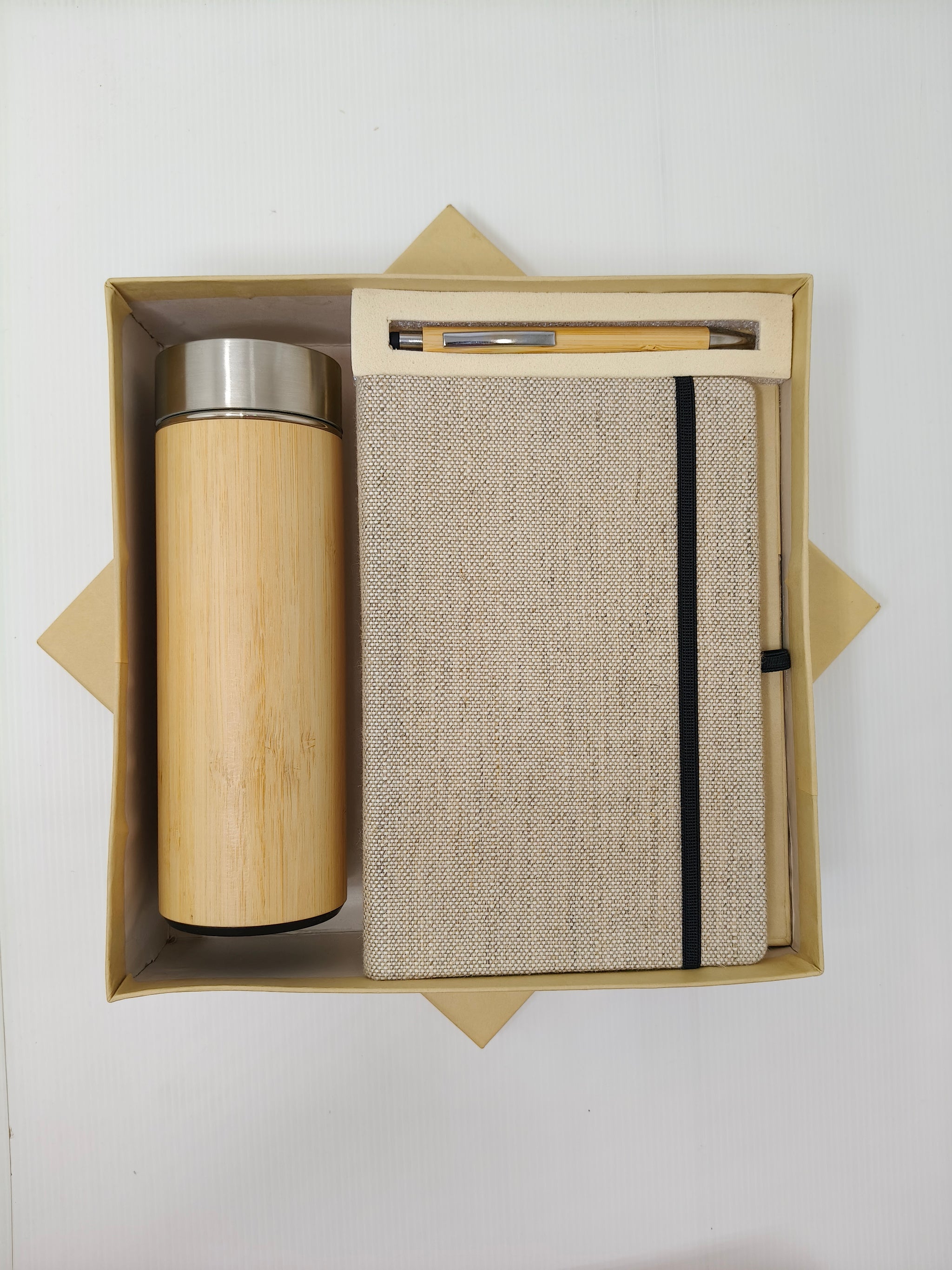 Bottle, Pen & Diary With Elastic Band