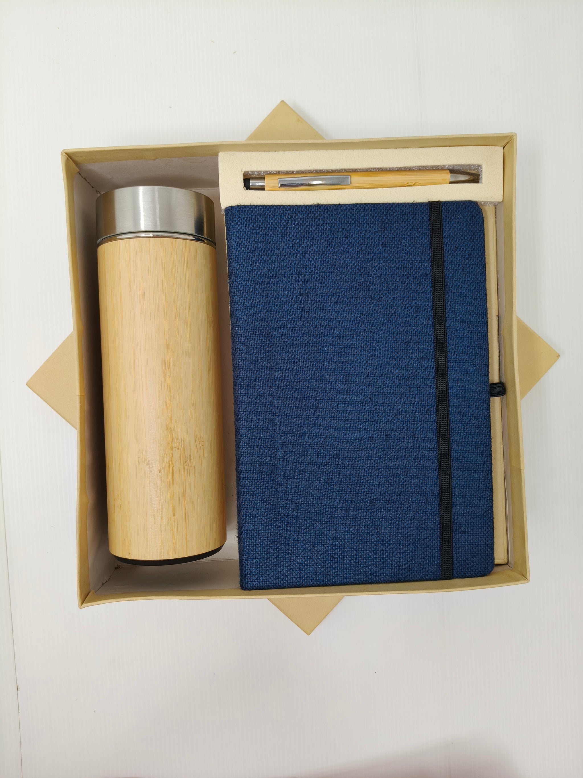 Bottle, Pen & Diary With Elastic Band