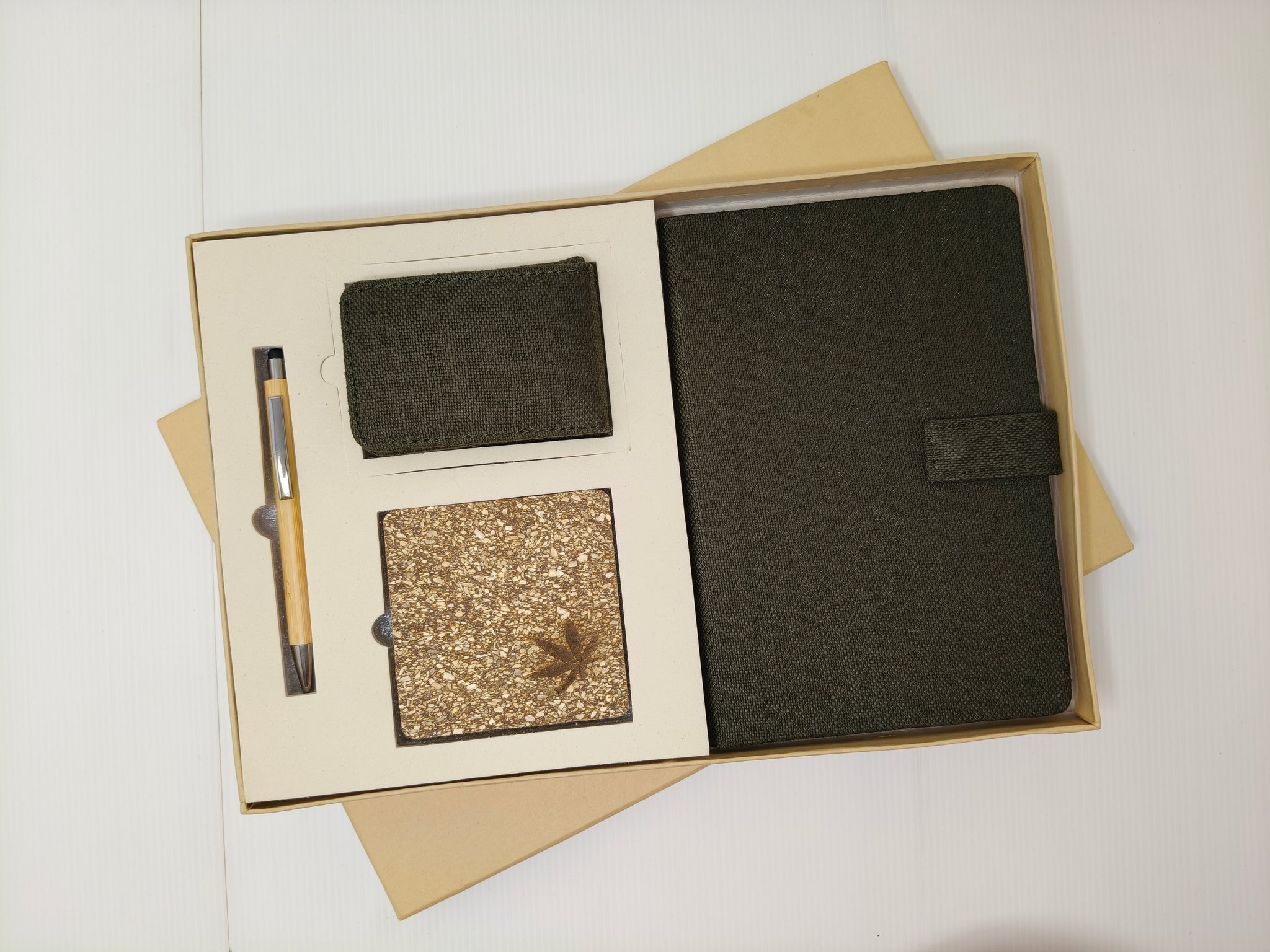 Coaster, Card Holder, Pen & Diary With Button Flap Closure