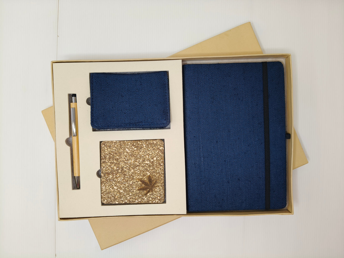 Coaster, Card Holder, Pen & Diary With Elastic