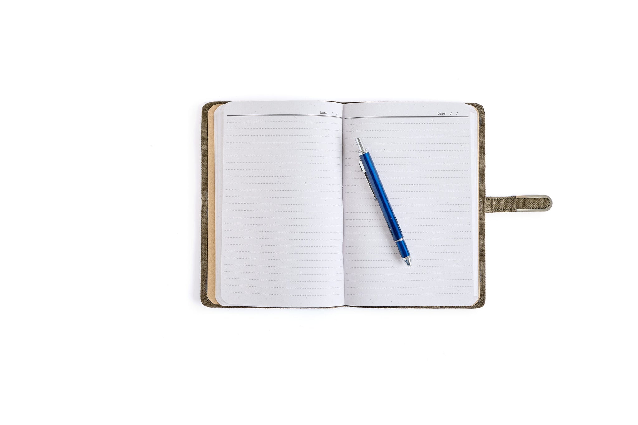 Hemp A5 Diary with Button Flap Closure