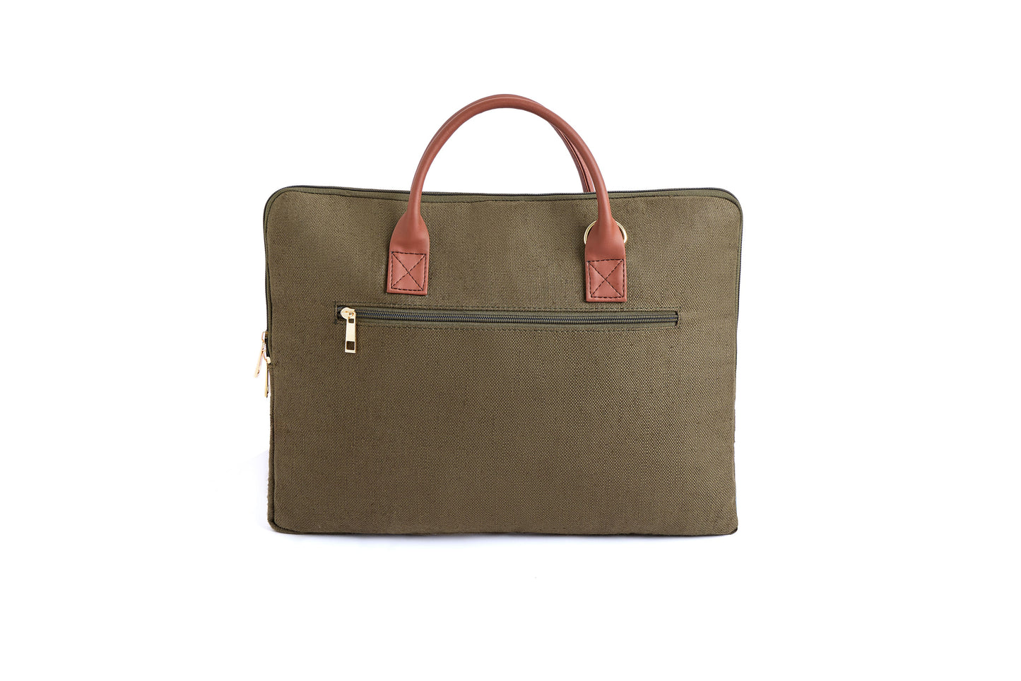 Hemp and PU Slim Laptop Bag