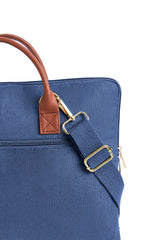 Hemp and PU Slim Laptop Bag