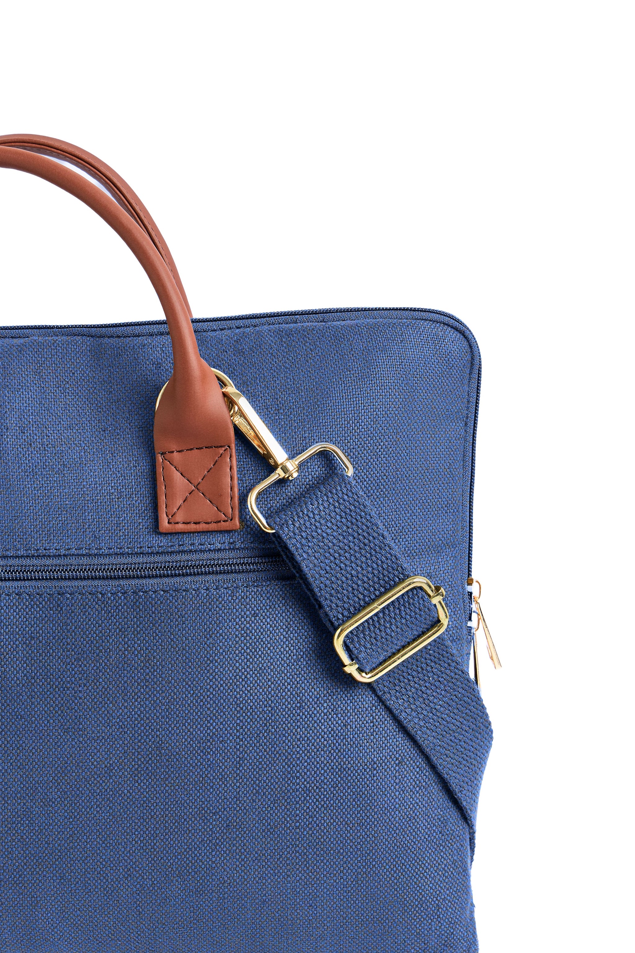 Hemp and PU Slim Laptop Bag