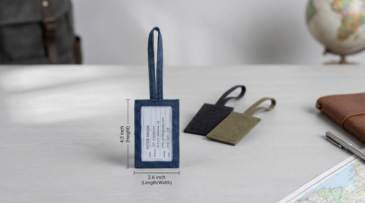 Hemp Travel Tag