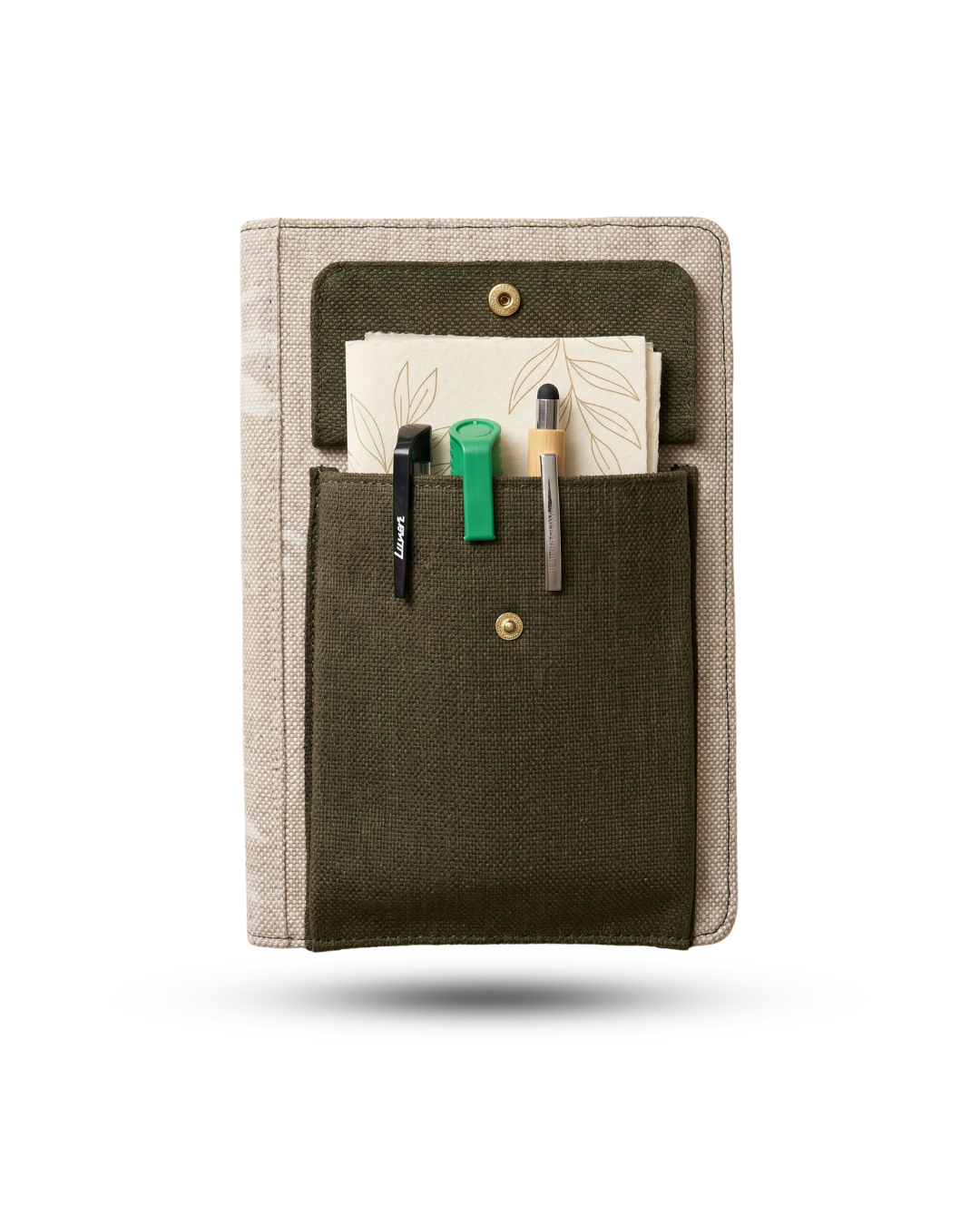 Hemp Diary Cover with Utility Pocket