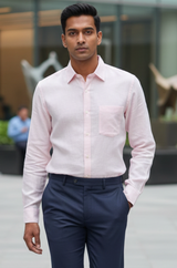 Men Blush Pink Formal Shirt