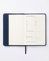 Hemp Diagonal Zip Diary Cover| Flora Applique Design