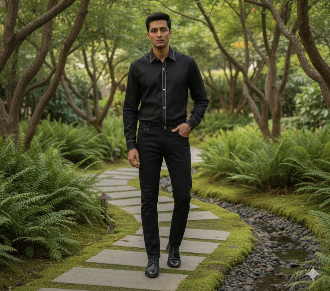 Men Solid Hemp Casual Shirt