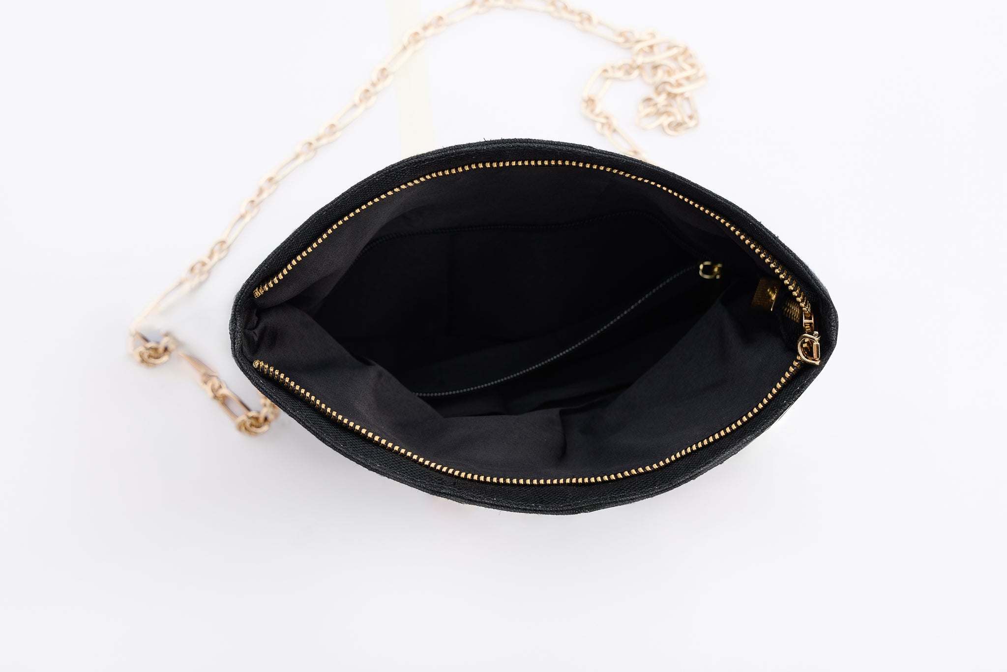 Hemp Sleek Sling Bag With Metal Chain