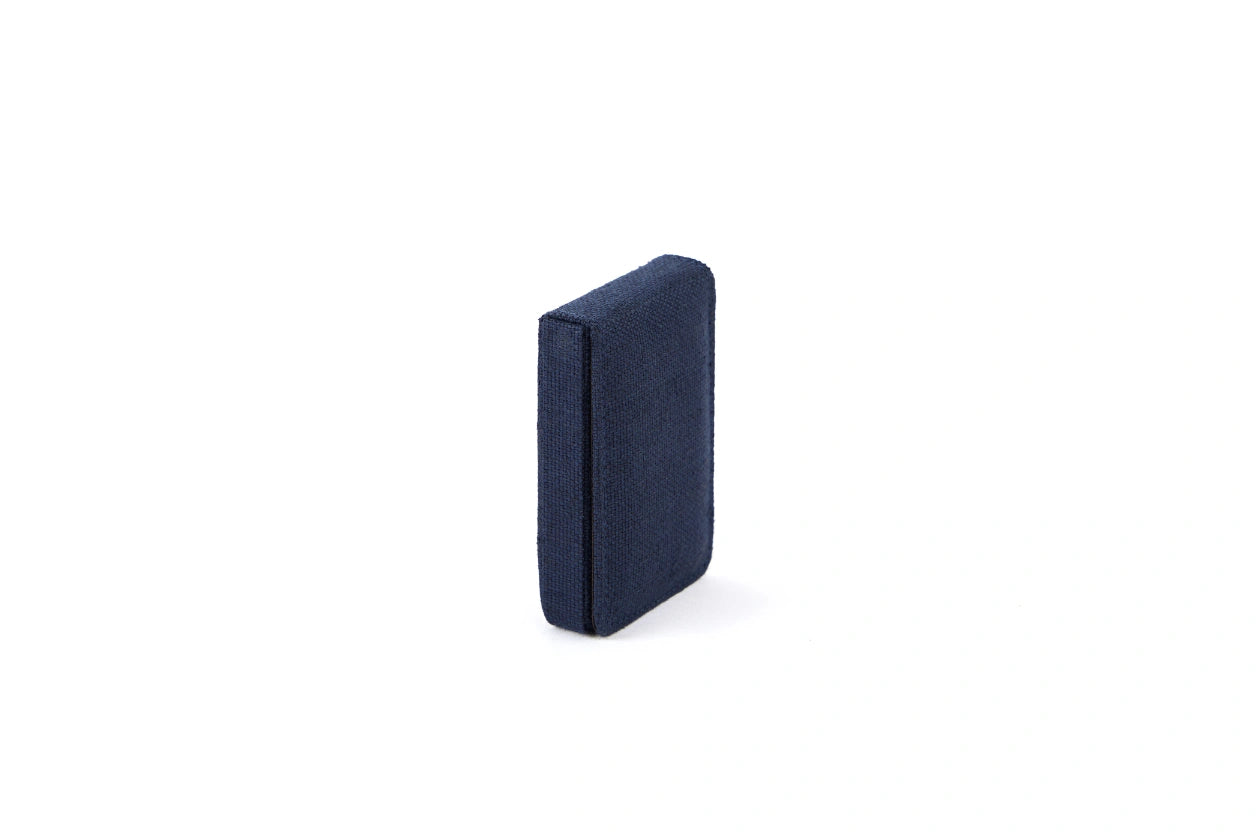 Hemp Fliptop Vertical Card Holder Navy Blue