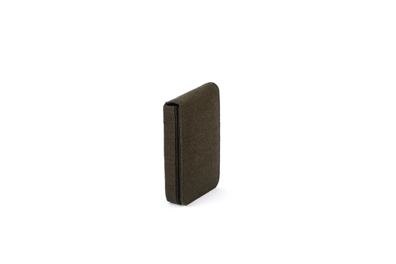 Hemp Fliptop Vertical Card Holder Olive