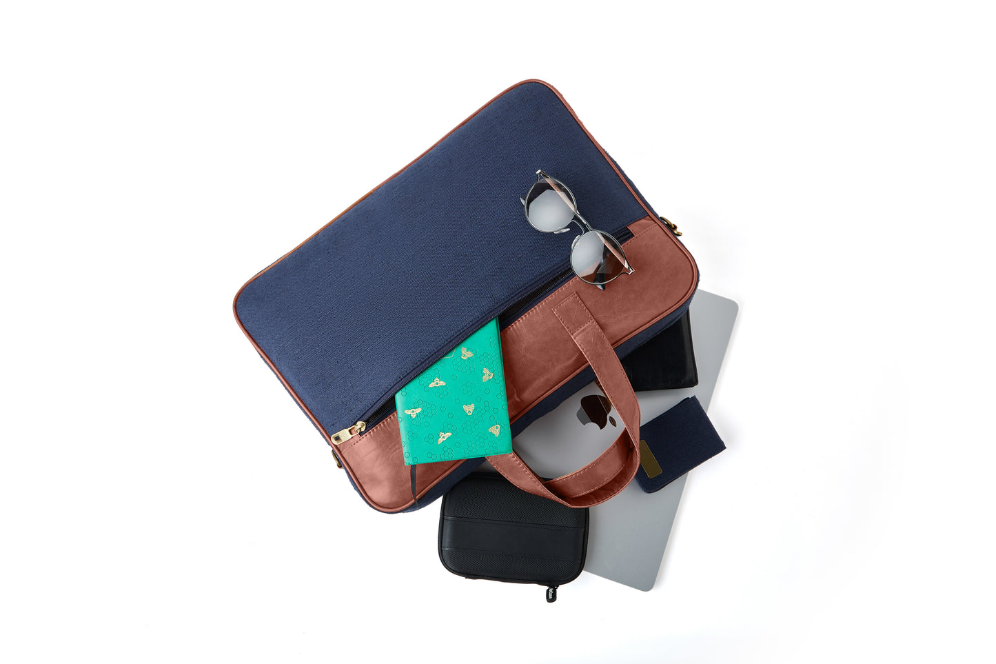 Hemp and PU Laptop Bag