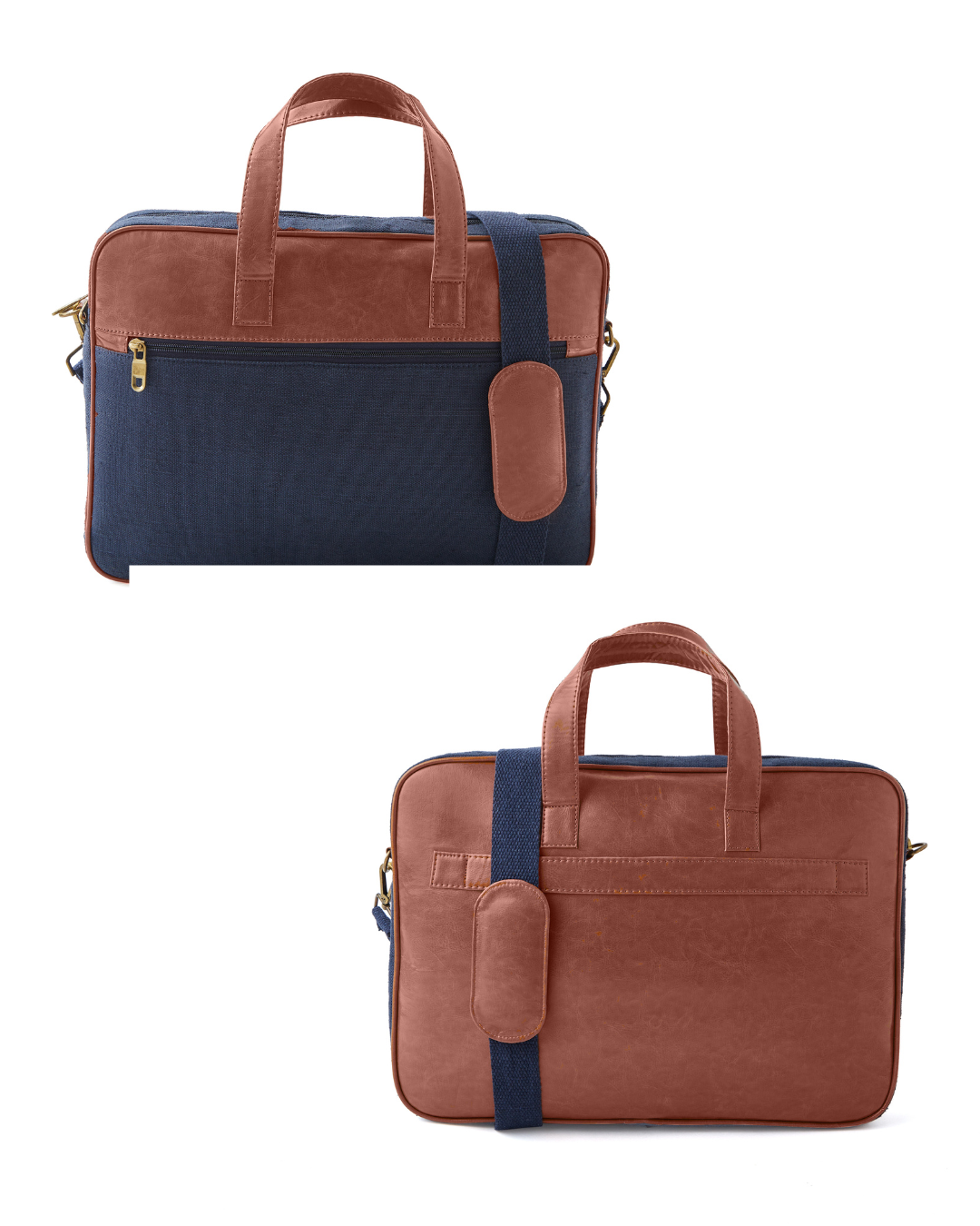 Hemp and PU Laptop Bag