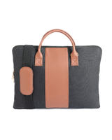 Hemp and PU Slim Laptop Bag