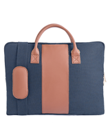 Hemp and PU Slim Laptop Bag