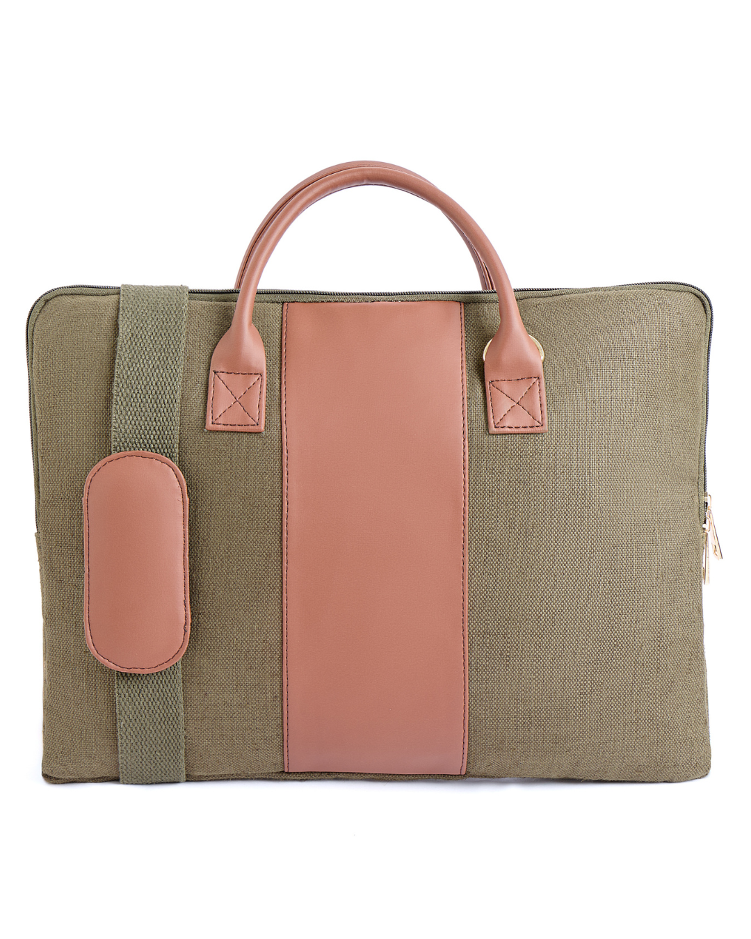 Hemp and PU Slim Laptop Bag