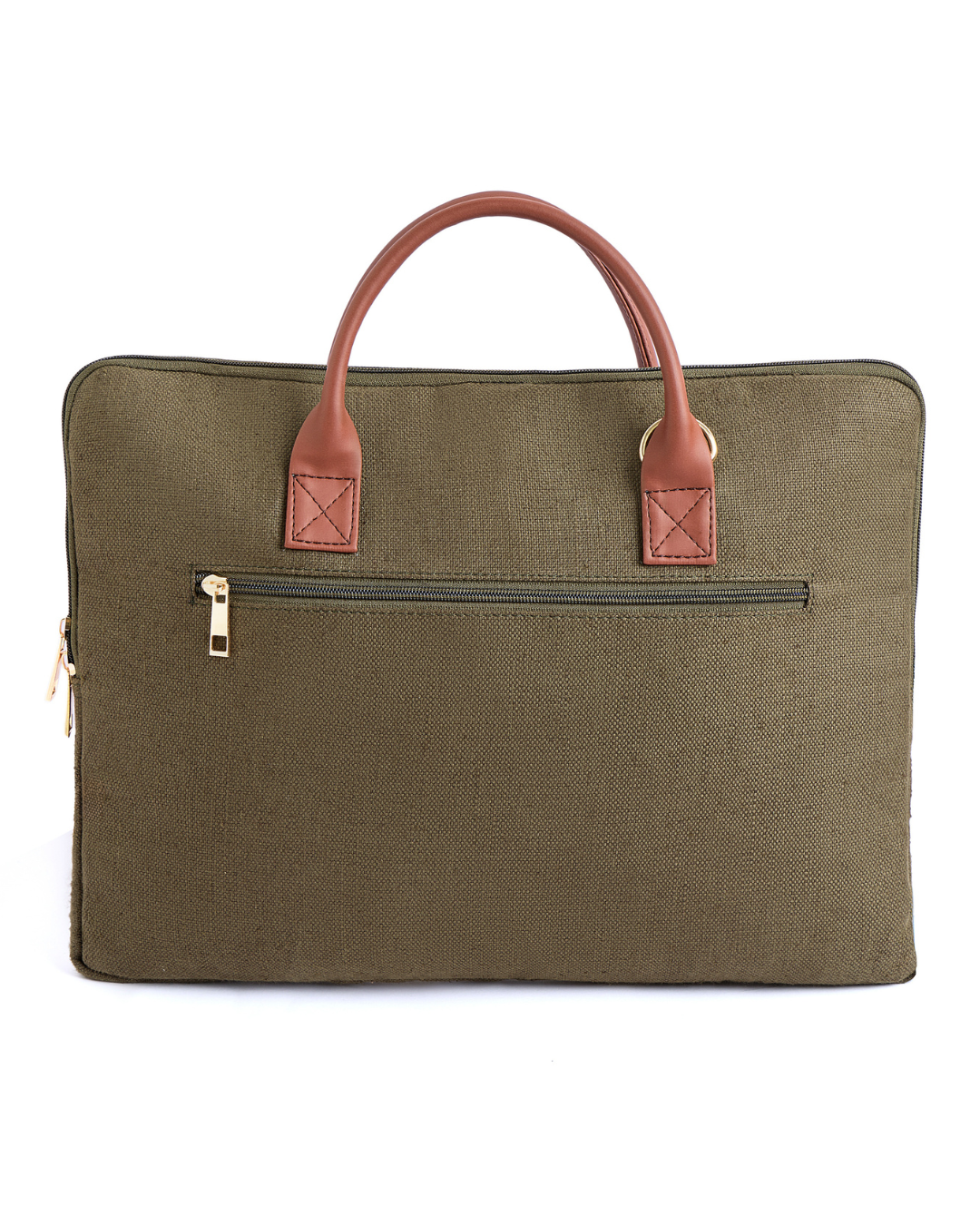 Hemp and PU Slim Laptop Bag
