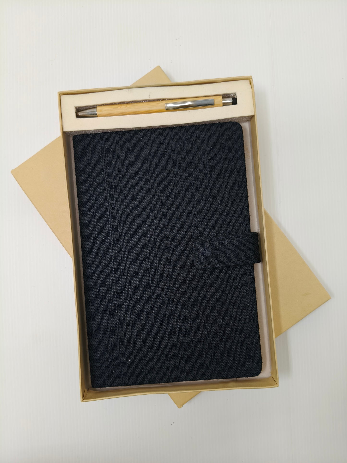 Pen and Diary with Button Flap Closure