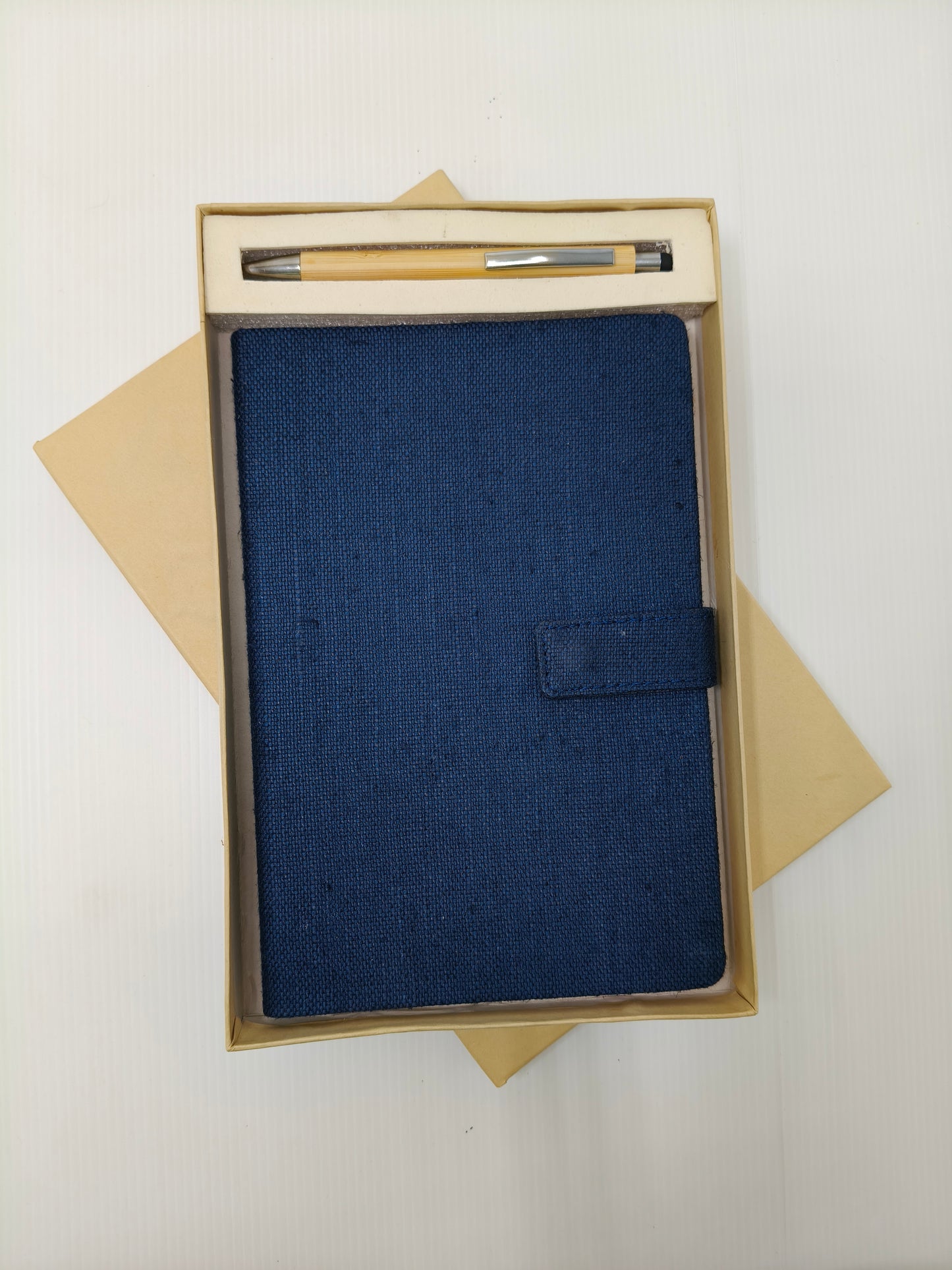 Pen and Diary with Button Flap Closure