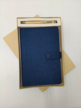 Pen and Diary with Button Flap Closure