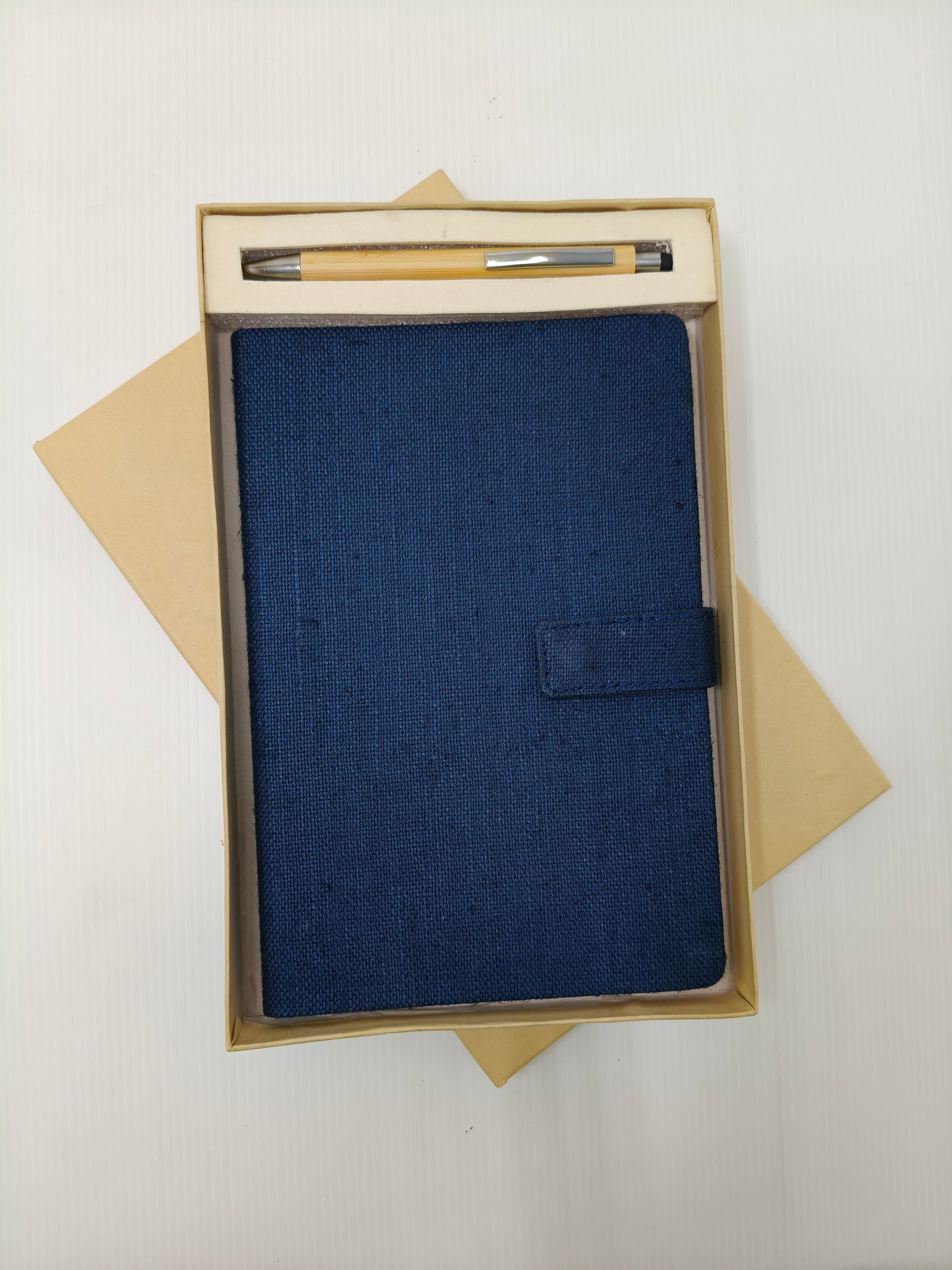 Pen and Diary with Button Flap Closure