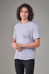 Men' Hemp T-Kurta with Linear Edge Pocket