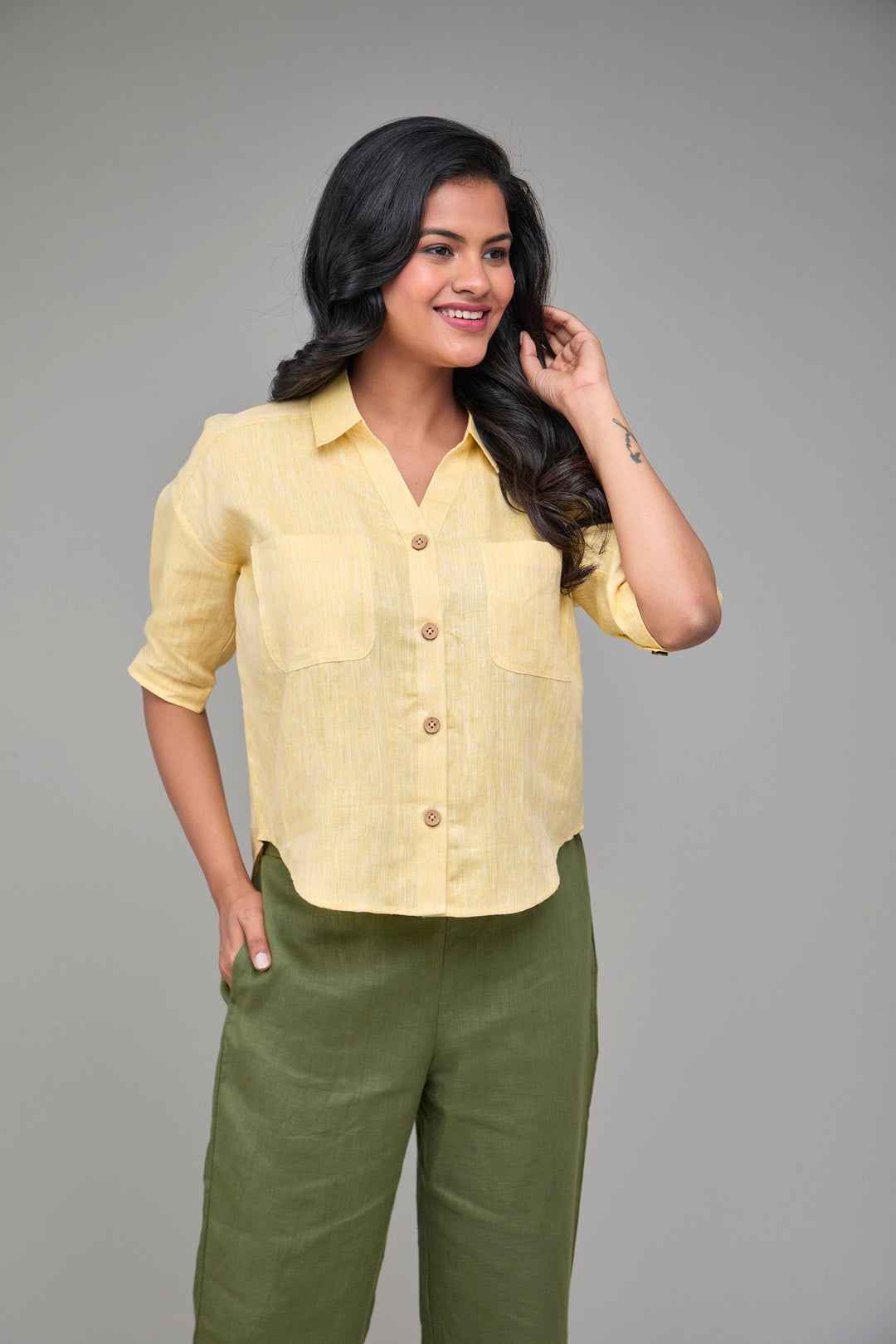 Hemp Off Shoulder Shirt