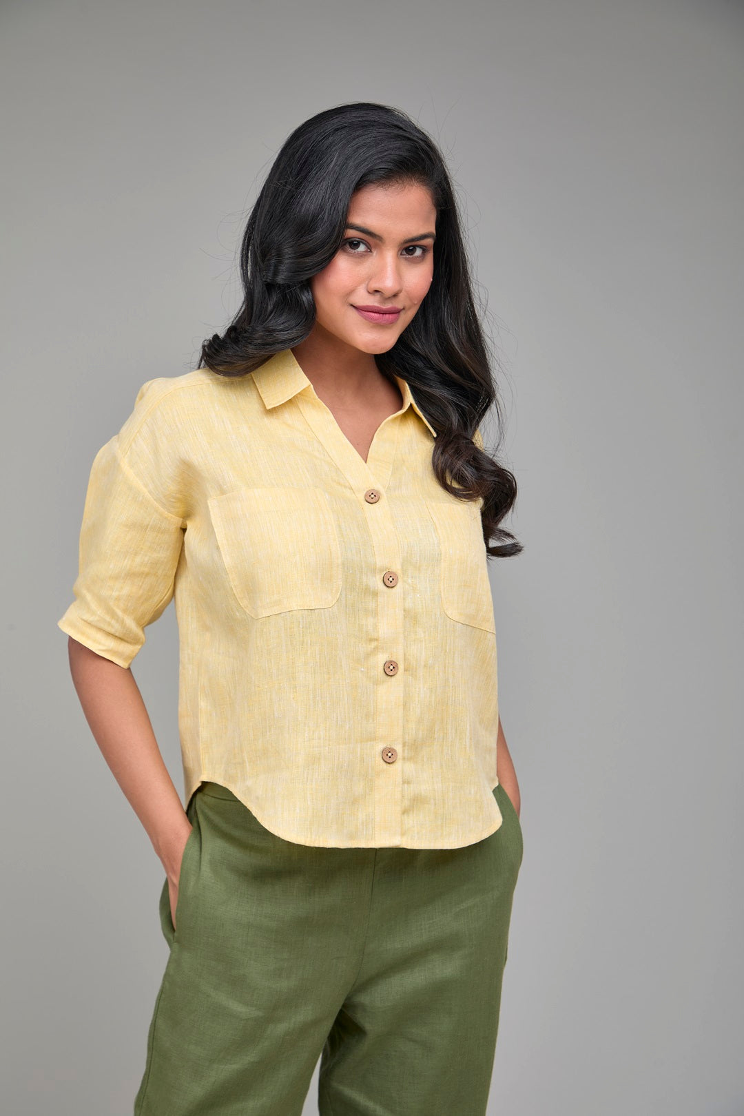 Hemp Off Shoulder Shirt