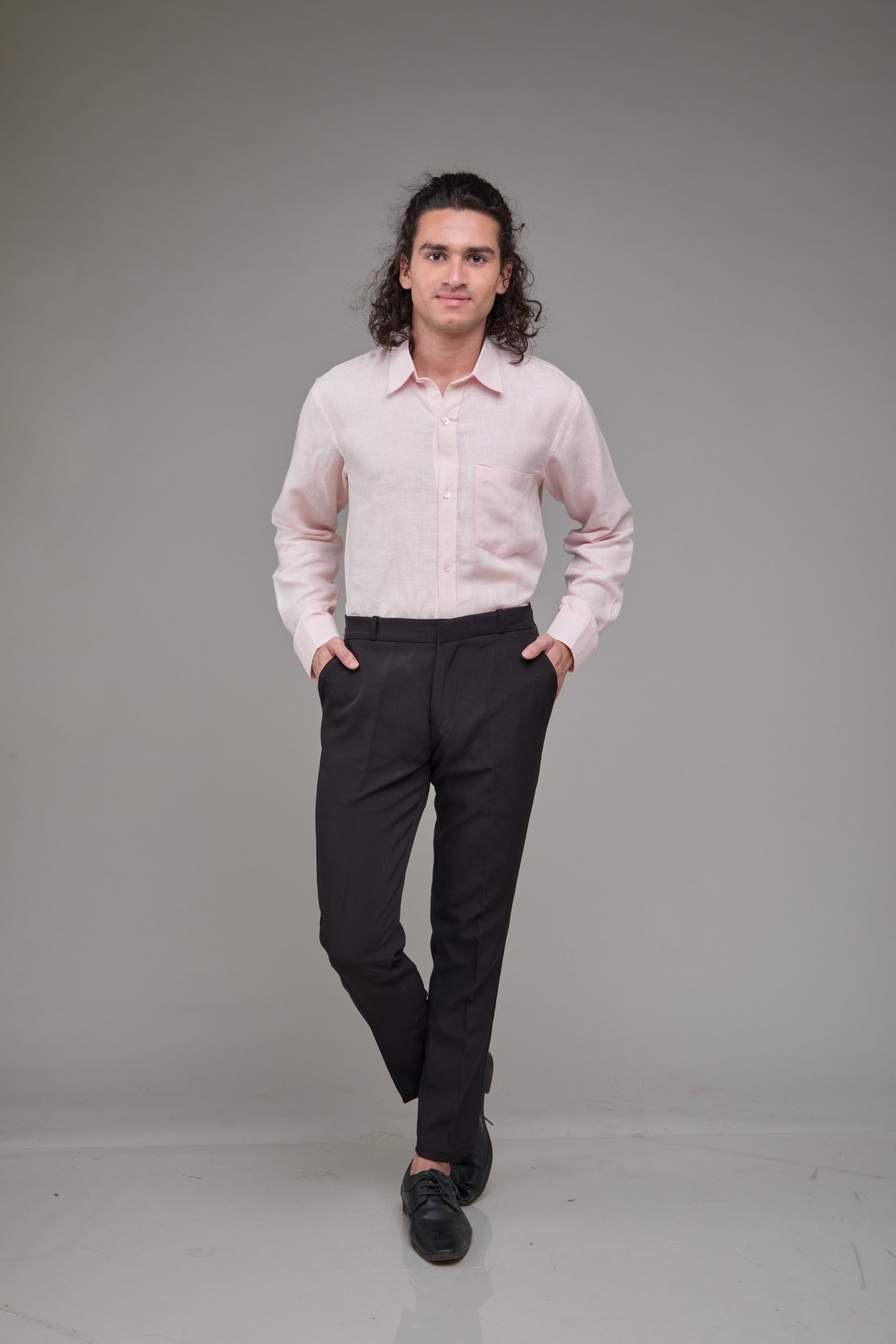 Men Blush Pink Formal Shirt