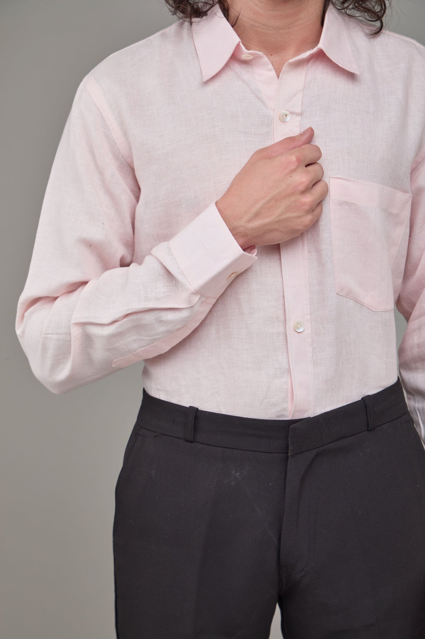 Men Blush Pink Formal Shirt
