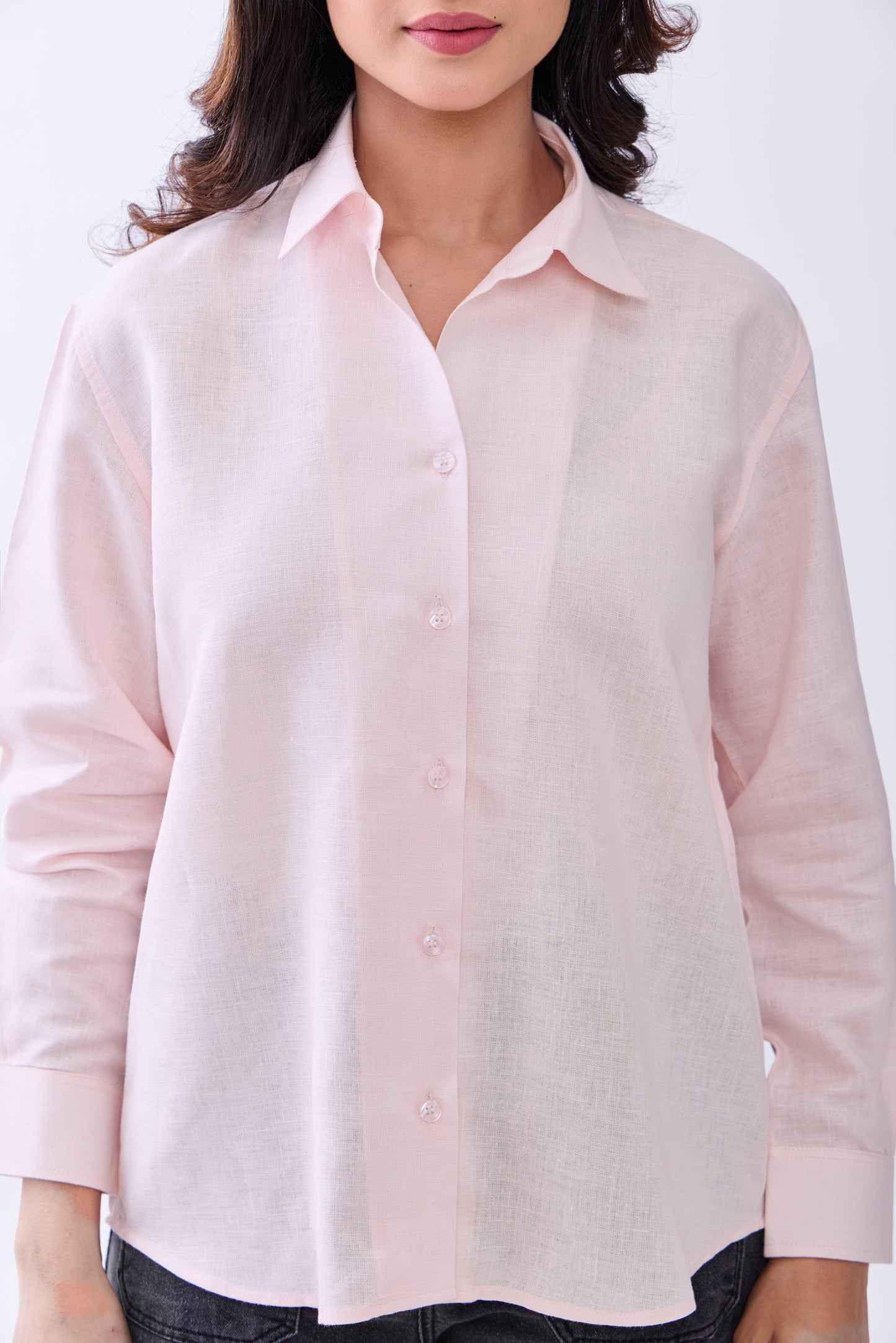 Hemp Women's Solid Button-Down Formal Shirt
