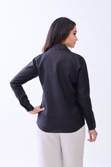 The Label Gaia Hemp Black Button-Down Shirt