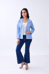 Hemp Women's Open-Front Blazer