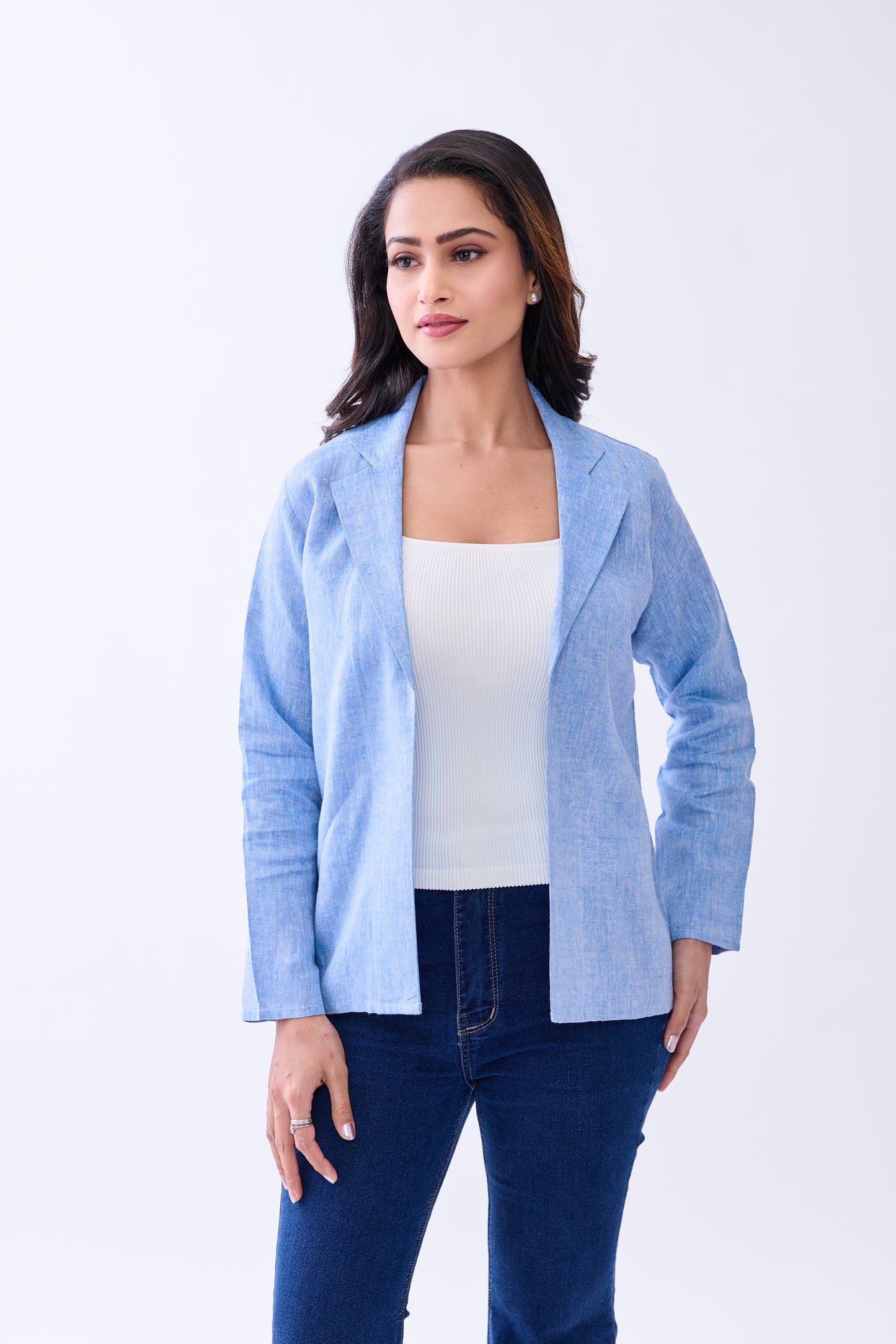 Hemp Women's Open-Front Blazer