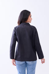 Hemp Women's Open-Front Blazer