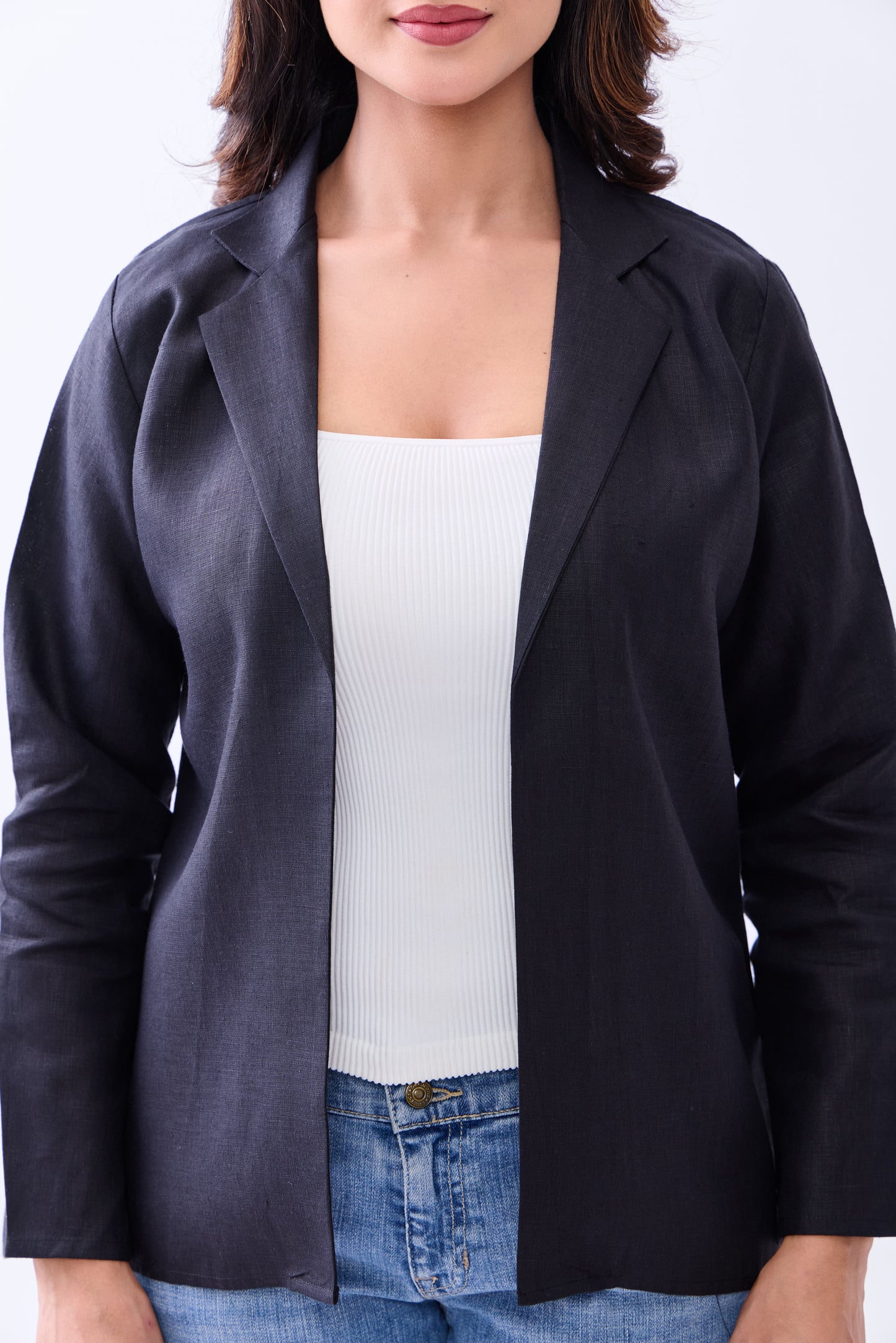 Hemp Women's Open-Front Blazer