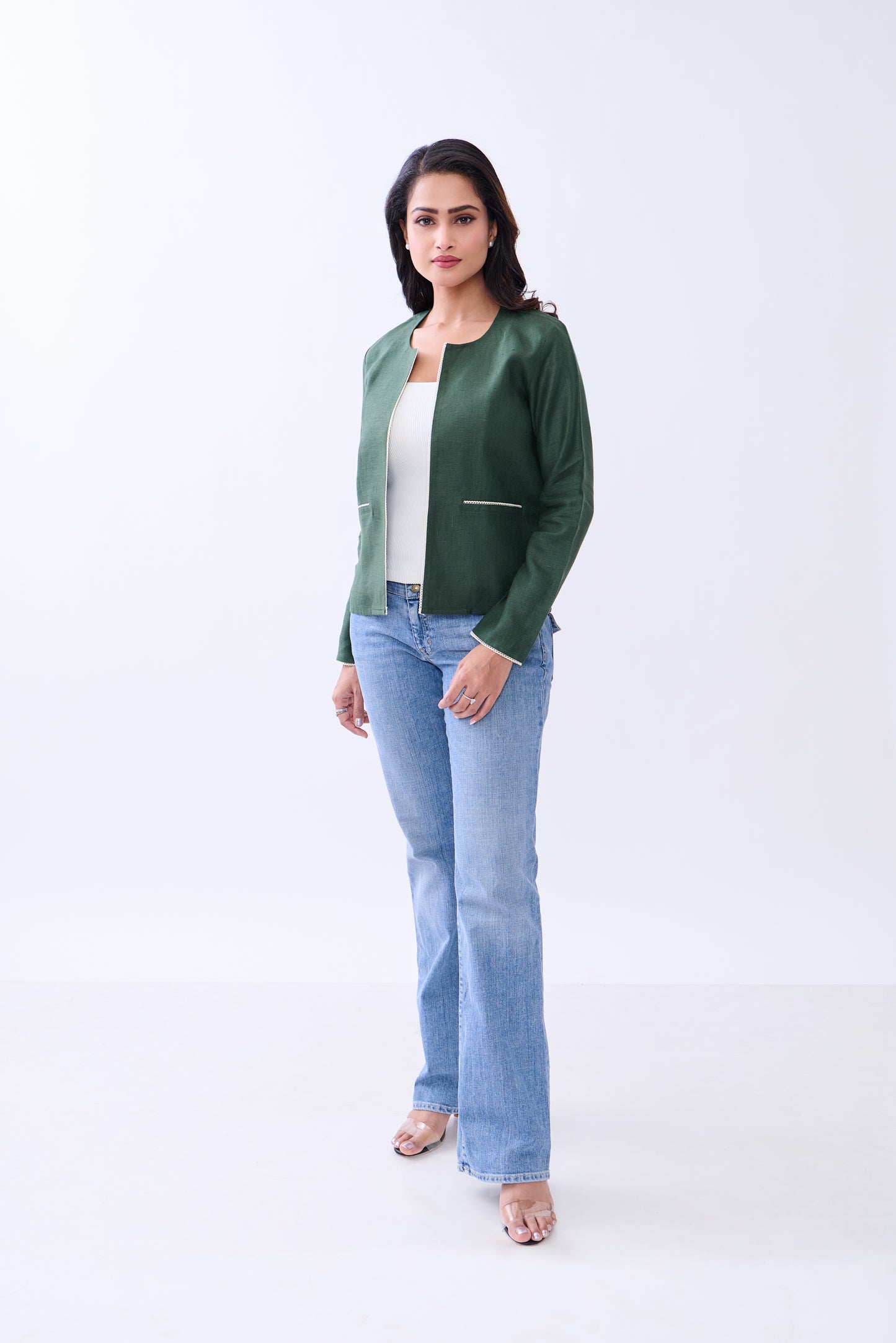 Hemp Women's Regular Fit Front Open Jacket