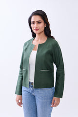 Hemp Women's Regular Fit Front Open Jacket