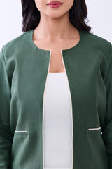 Hemp Women's Regular Fit Front Open Jacket